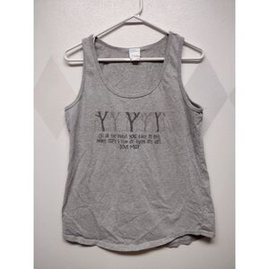 Gray tank top featuring a quote from John Muir